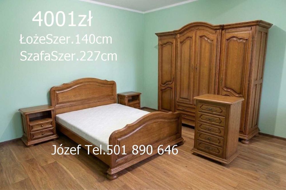 Meble do sypialni / Komplety Stylowe / Komplety Dębowe / Dowiozę