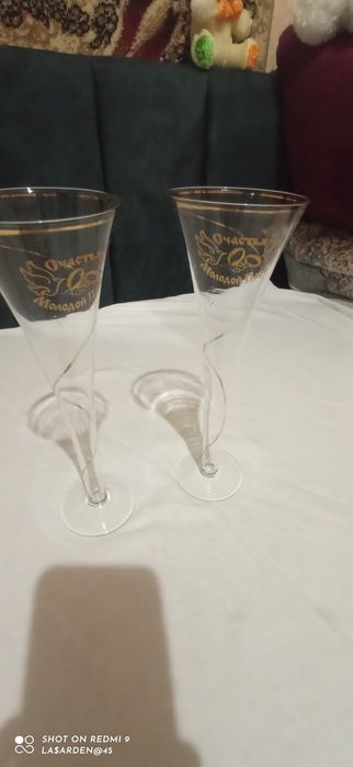 Весільні фужери , бокали із написом.+бонус