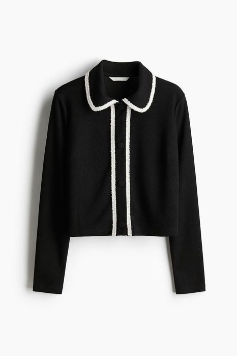 Elegancki kardigan z kołnierzykiem