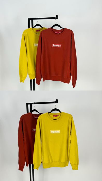 Світшот Supreme Box Logo Rust / Mustard