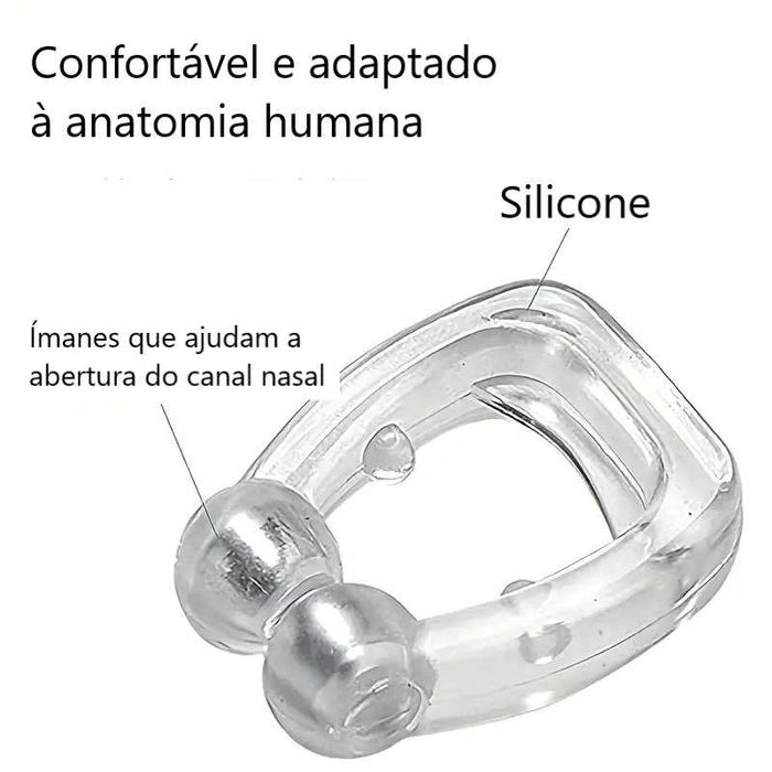 Clipe nasal magnético antirronco - Pare de Ressonar