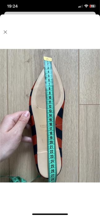 Полосатые туфли zara