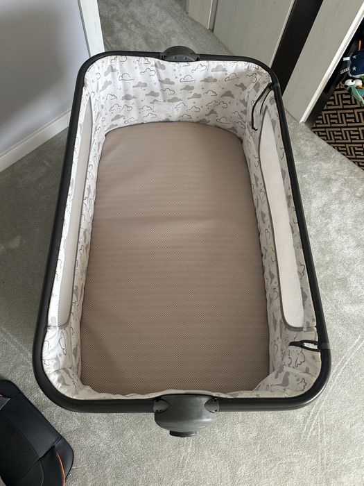 Lozeczko dostawne Lionelo Timon grafitowe