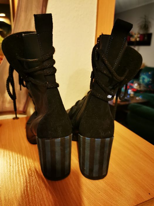 Buty Maciejka damskie 39 granatowe kozaki nieocieplane