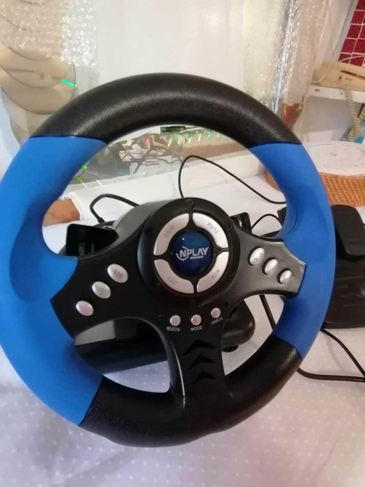 Volante + Pedais NPlay  Novos PlayStation