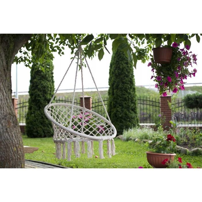 Huśtawka Bocianie Gniazdo Fotel Wiszący Ogrodowa Boho do Domu Ogrodu