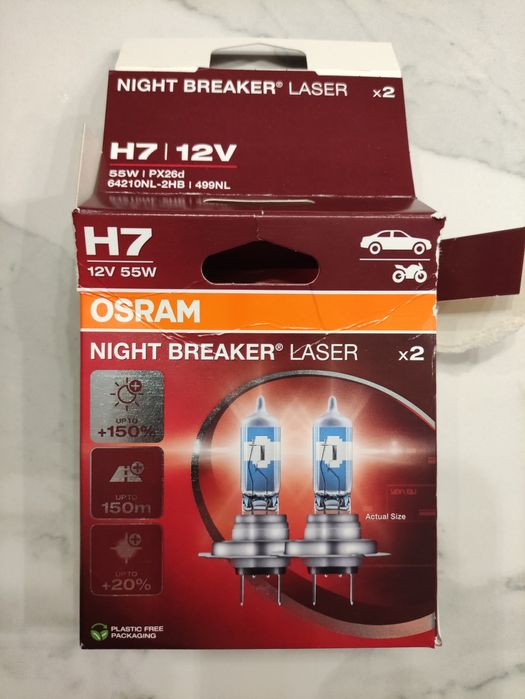 Żarówki H7 OSRAM Nightbreker laser 2szt.