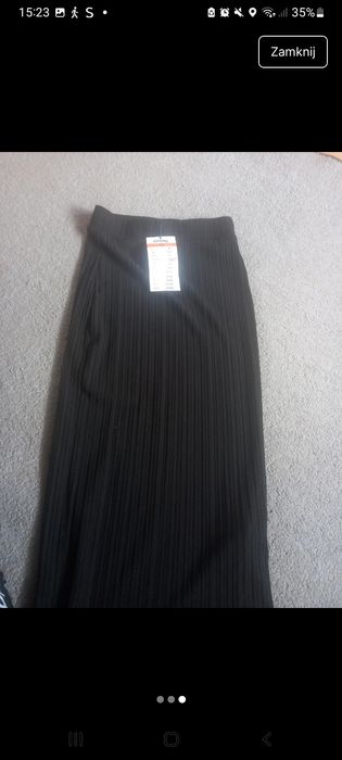 Długa spodnica prażkowana s