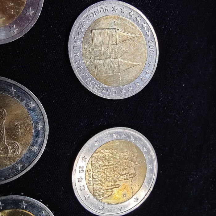 Lote de 7 Moedas  Comemorativas de 2€ Alemanha