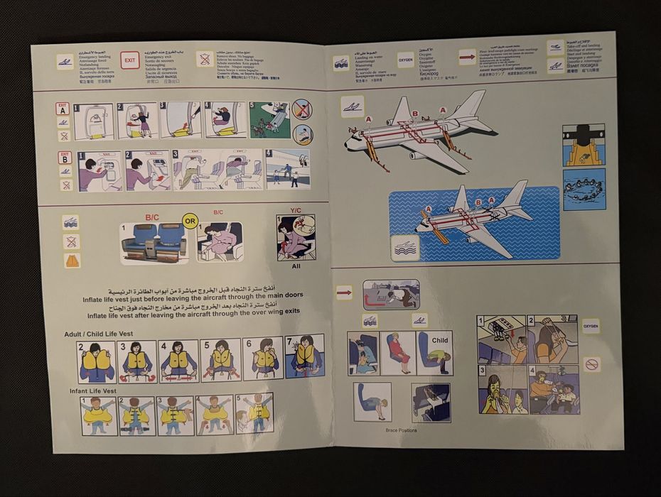 Safety card Egyptair - B 737 - 800