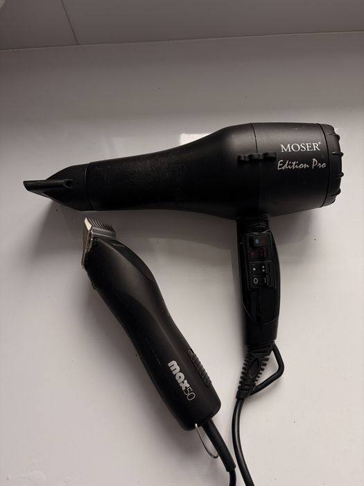 профессиональная машинка для стрижки животных Moser Max 50 и профессиональный фен Moser Edition Pro