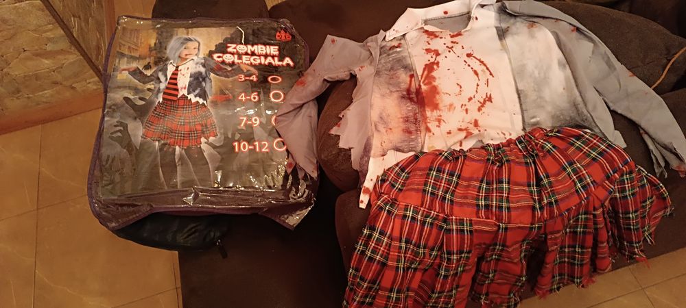 Fantasia de carnaval menina zombie