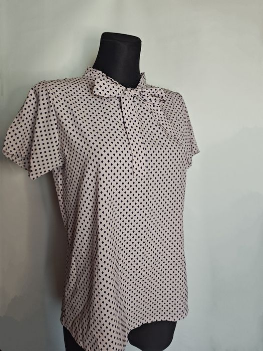 Elegancka bluzka w romby wiązany na kokardkę L