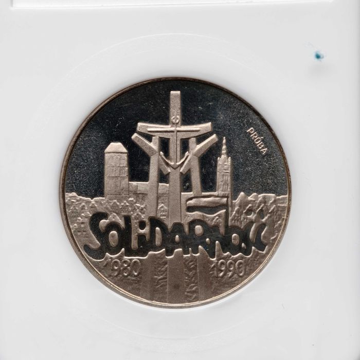 Solidarność - 1990 rok - 200000 zł - nikiel - moneta próbna - PR70
