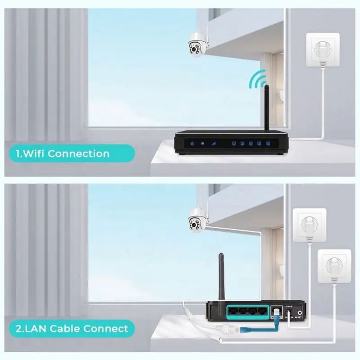 IP камера 5MP Wi-Fi SD-карта PTZ A8W5 вулична поворотна ICSEE