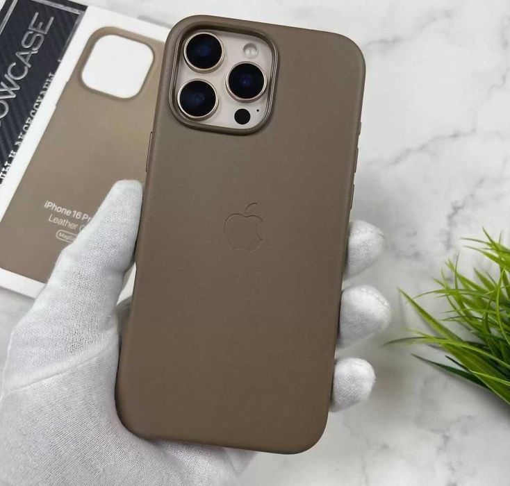 Чехол на iPhone 16 Pro Max и другие MagSafe, Айфон кожаный А. 15