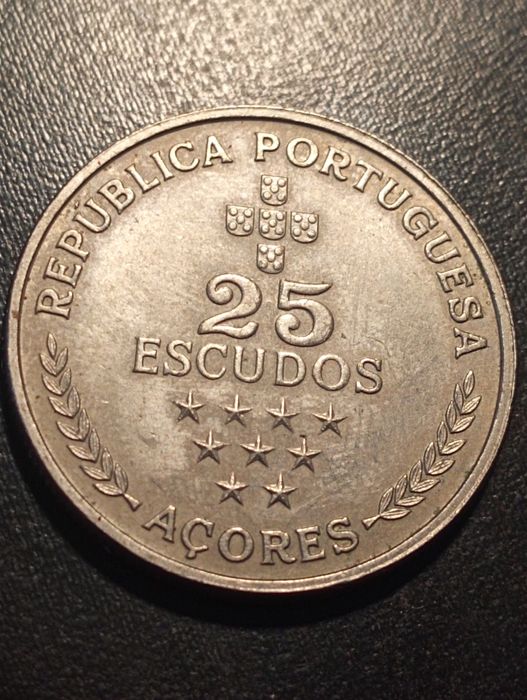 25 escudos 1980 - Açores - Republica Portuguesa -	Soberba
