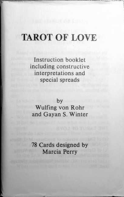 Tarot of Love – Designed by Marcia Perry - na prezent