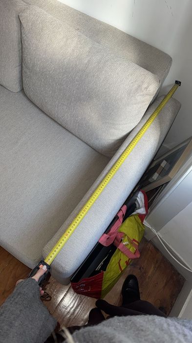 Sofá cama bege ikea