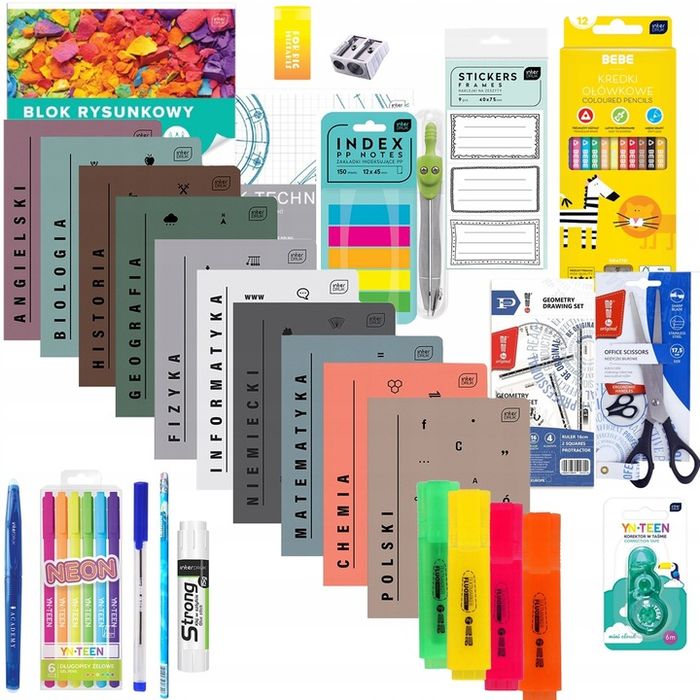 Wyprawka Szkolna Zestaw Xxl Interdruk, 30 Elementów, Do Szkoły Klasa 4