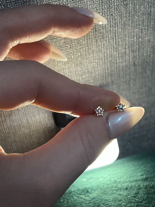 Золоті  сережки з брильянтами