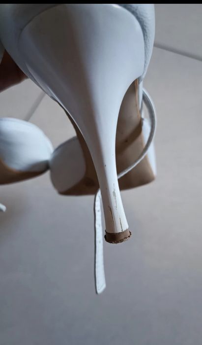 Buty ślubne 39 Arte di Roma skóra perłowea biel