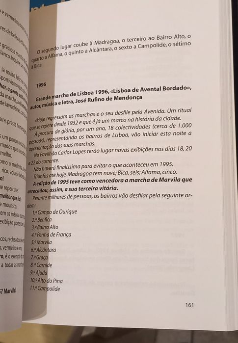 Livro sobre Lisboa, Seus Bairros, Arraiais e Marchas. PORTES GRÁTIS.