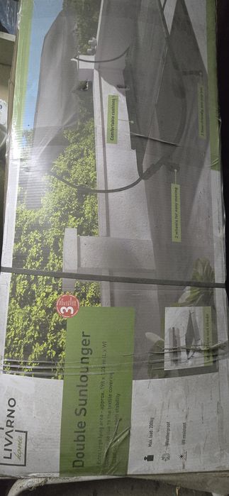 Podwójny leżak ogrodowy z daszkiem Livarno home