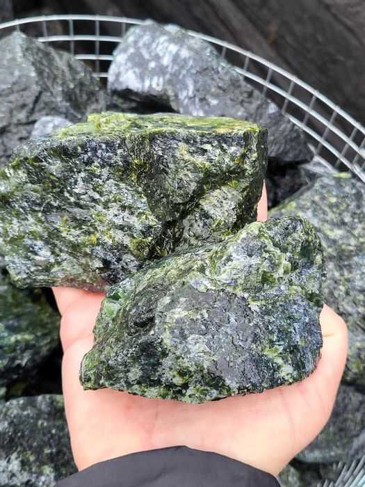 Serpentynit Green Gabion 80-150 mm zielony Kamień do gabionów ogrodzeń akwarystyka
