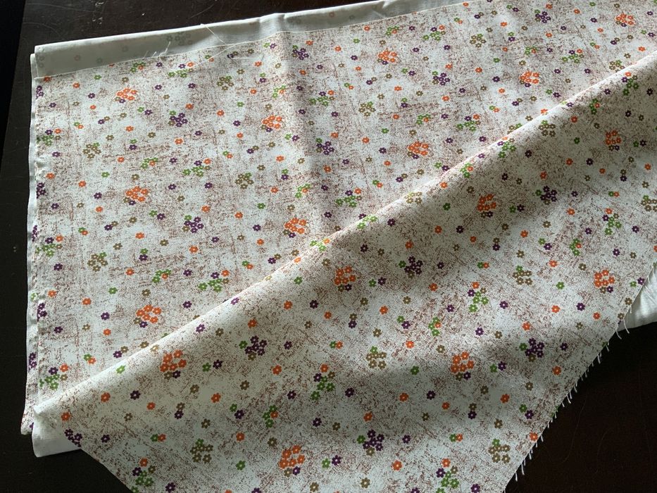 Tkanina NOWY kupon 290x91 cm POLSKI LEN vintage PRL z lat 70