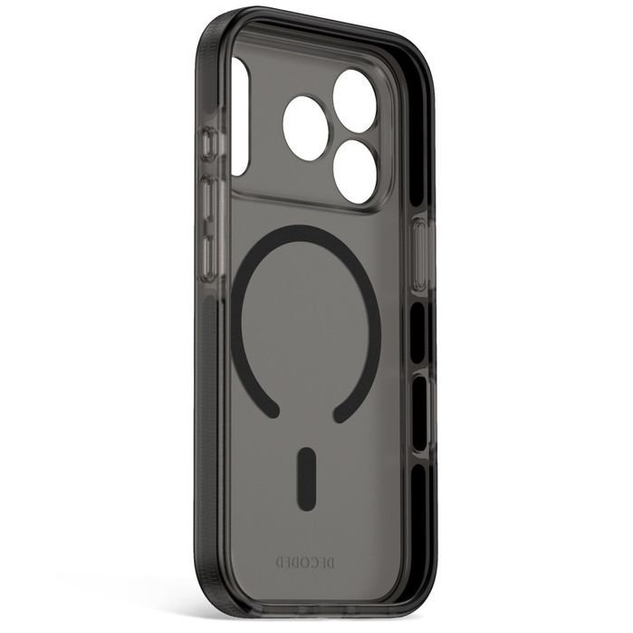 Decoded droptec transparent backcover - etui do iphone 18 pro max / 17 pro max kompatybilne z magsafe (frosted czarny)