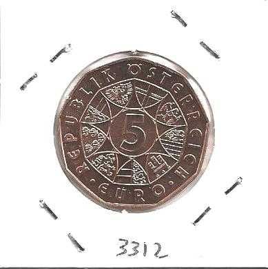 Áustria - - - 5 Euros - 2020 - - - Novo Ano 2020 - - - Moeda
