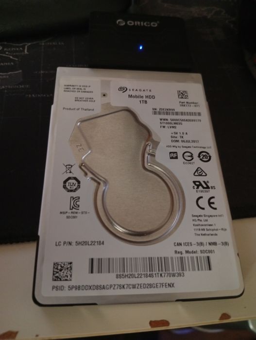 Disco Slim 2.5 1 TB Seagate Windows 10 instalado