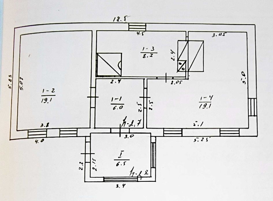 Дім 60 м2 українська хата піч-лежанка Собківка 7 км Умань 53 сотки