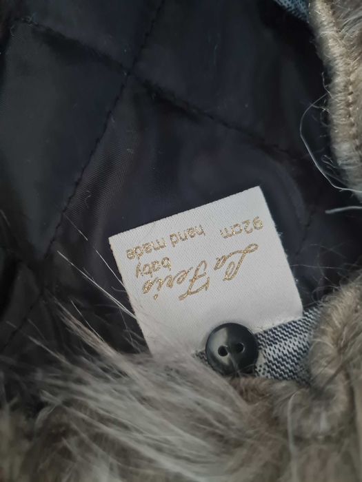 Płaszczyk chłopięcy  La Ferio rozmiar 92 chrzest