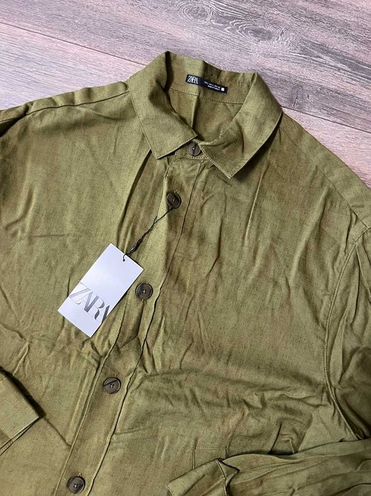 Віскозно-лляна сорочка Zara L-XL
