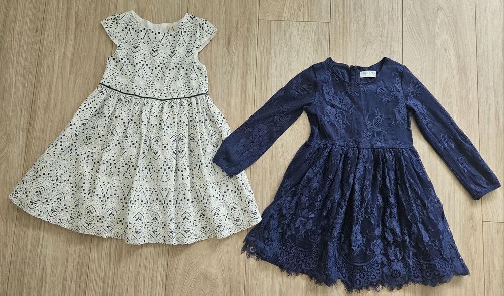 Dwie eleganckie sukienki (koronka)  roz.110