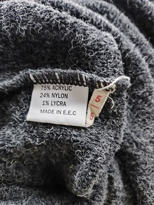 QED Sukienka maxi ciepła dzianina akryl rękaw 3/4