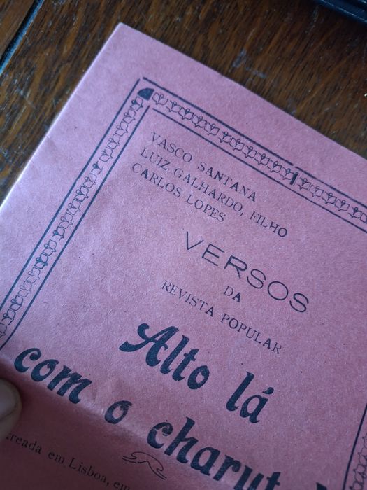 Teatro revista variedades versos alto la com charuto
