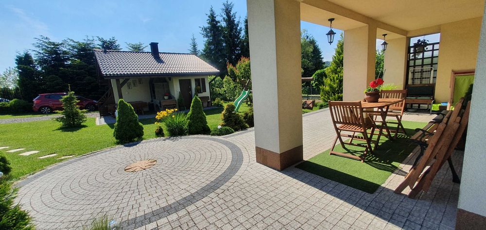 OGRÓD i DOMEK w górach Brenna k Ustroń Wisła Beskidy Apartament Nocle