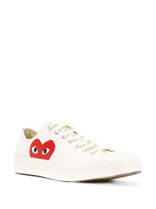 Кеди Converse x Comme Des Garcons Play Low Top Sneakers White