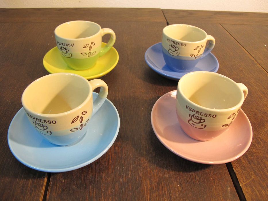 Filiżanka ceramiczna do espresso talerzyk spodek różne kolory