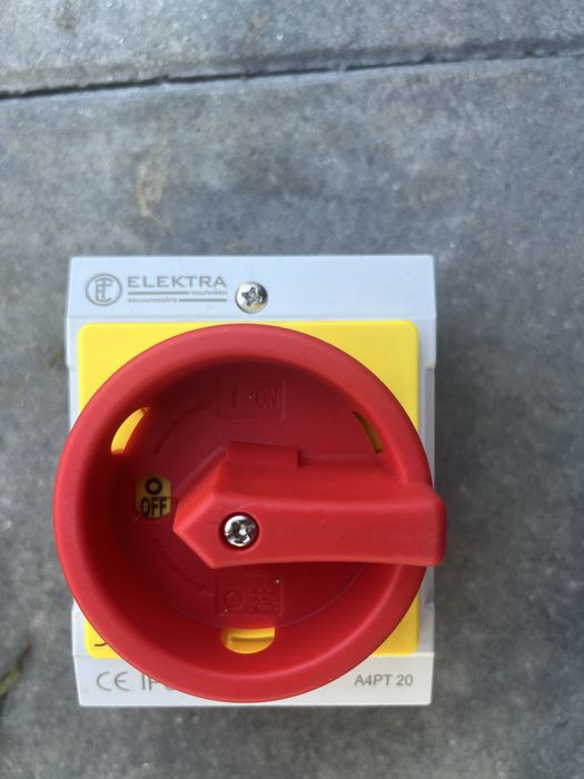 Wyłącznik główny / bezpieczeństwa ELEKTRA A4PT 20