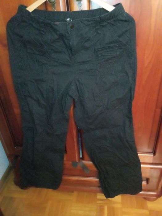 Czarne spodnie bojówki damskie r. 36