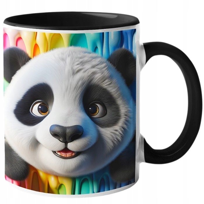 efektowny kubek słodka panda cudowne kolory "efekt 3d" 330ml