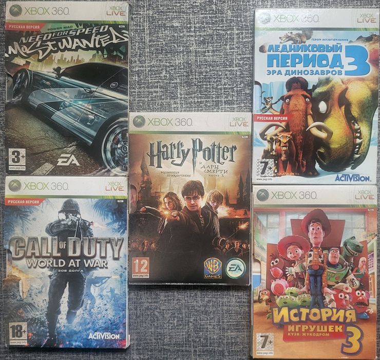 XBox360 + 5 Дисков с Играми