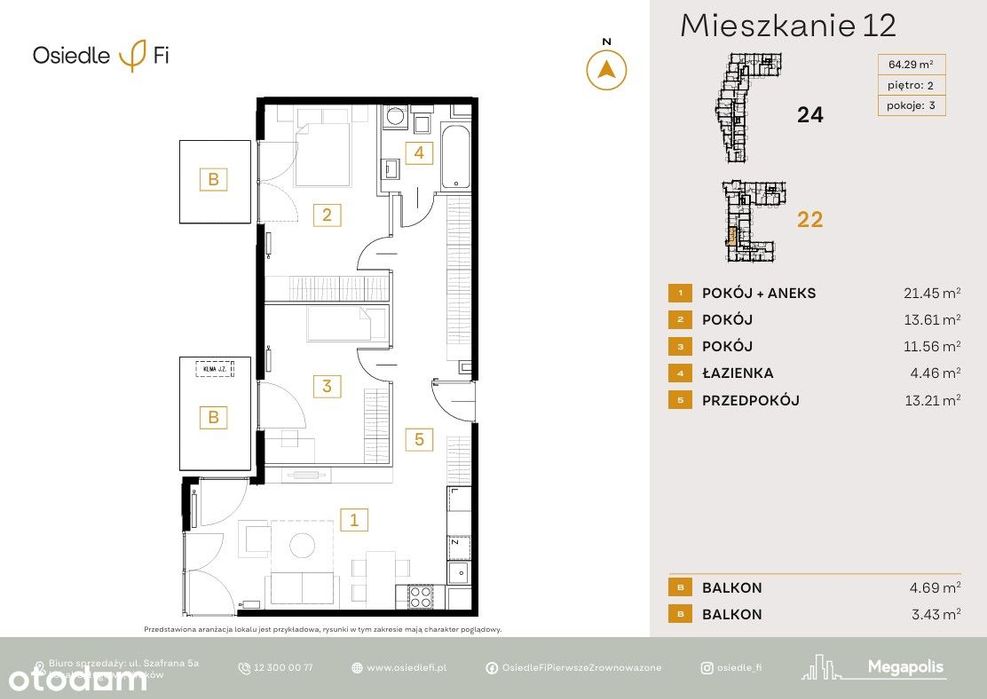 Nowoczesne 3-pok mieszkanie na prestiżowym Osiedlu Fi - prawie GOTOWE!