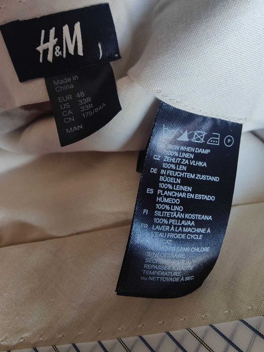 Джинсы (chino лён H&M Sweden w33 beidge.