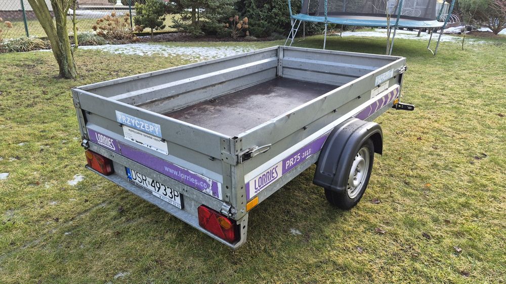 Przyczepa burtowa LORRIES PR75-2313 / RESOR / 2,34m  x 1,34m / DMC 750
