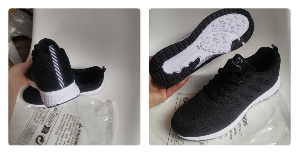 Nowe lekkie buty 39/40 sneakersy czarne dł 25,7 cm czarne adidasy